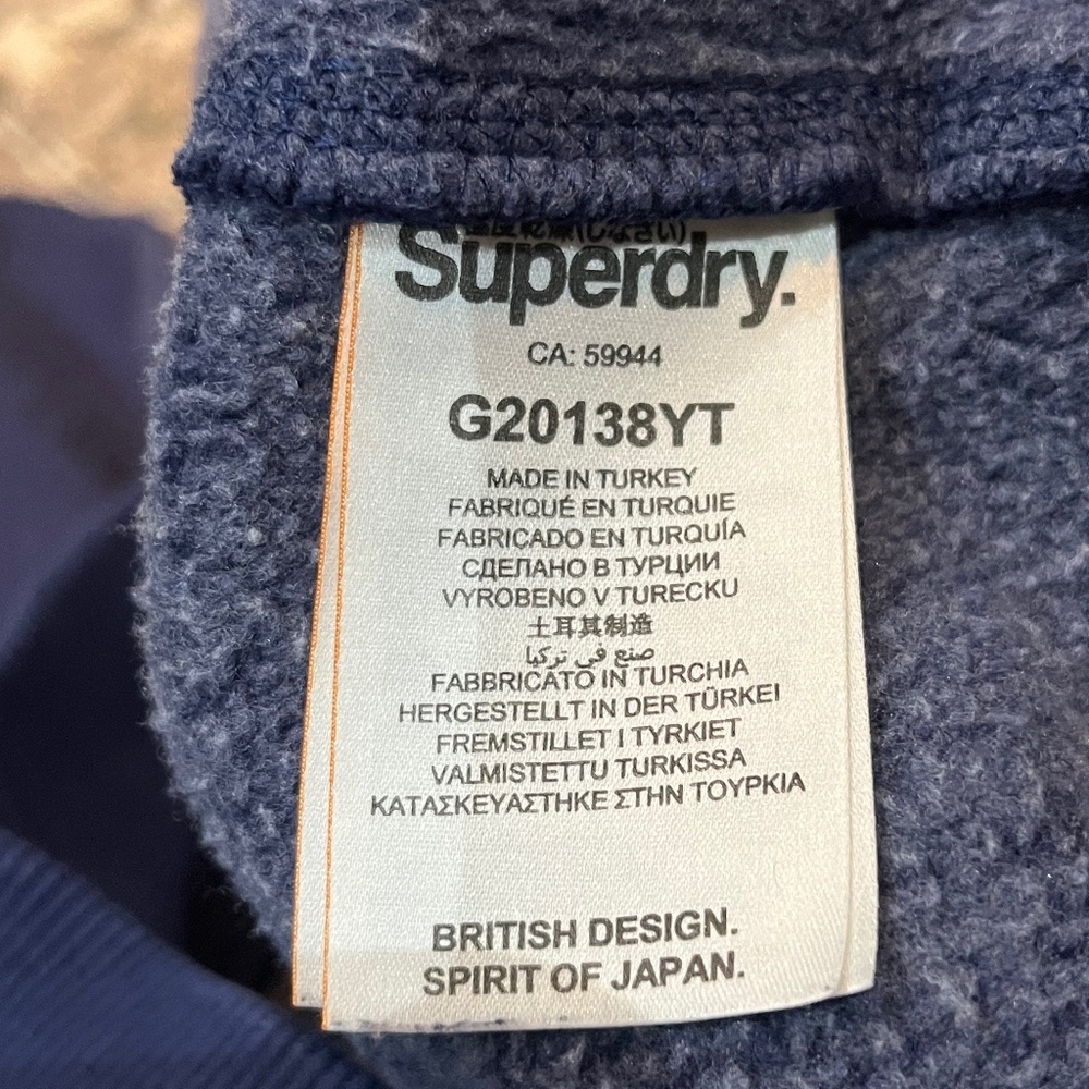 Superdry Women's Vintage Logo Heritage Hoodie - Blue Size 6 - Picture 9 of 10